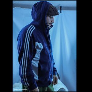 Adidas zip hoodie jacket large